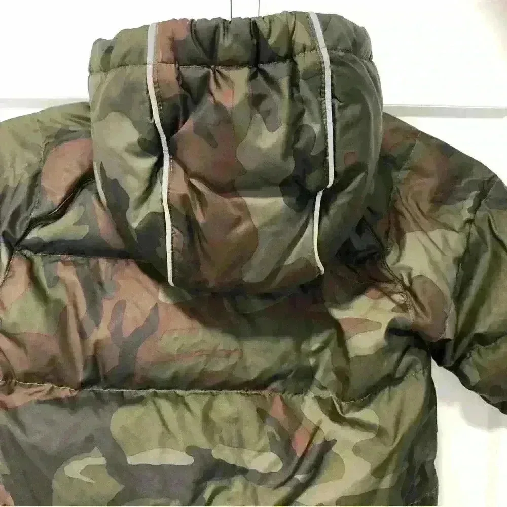 J.Crew CREWCUTS BOYS DOWN FILLED HOODED ZIP UP CAMOUFLAGE PUFFER JACKET …